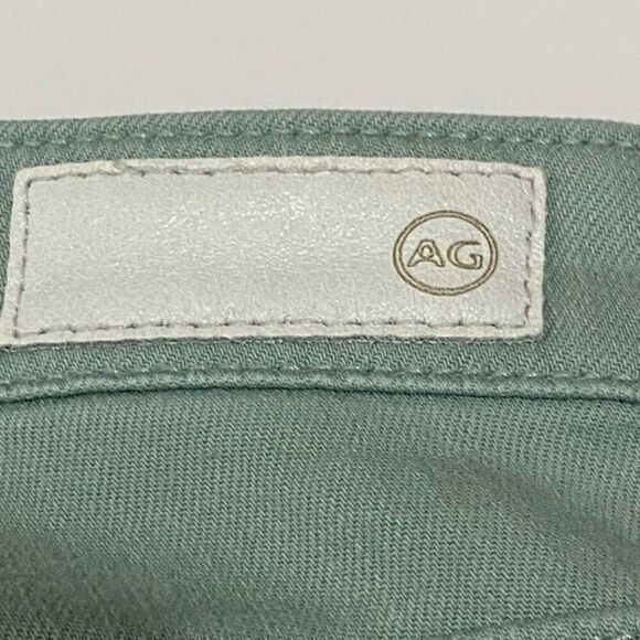 AG Adriano Goldschmied 26 The Ankle Zip Slim Straight Leg light green jean 503B5 - Picture 8 of 15